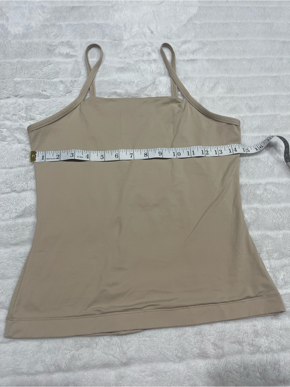 Essential Lightweight Spaghetti Strap Tank Top - Beige